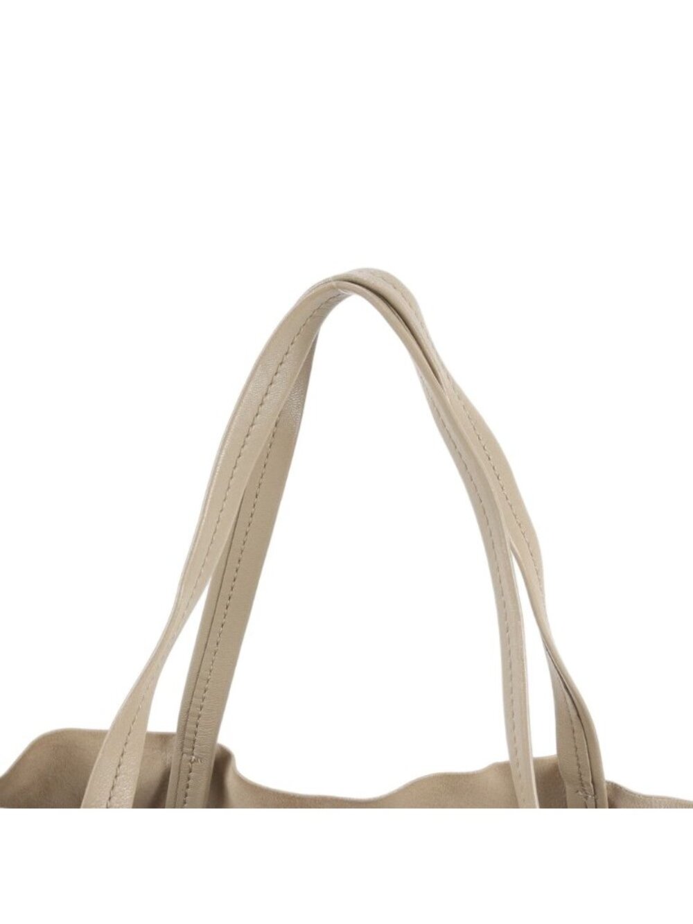 Celine Horizontal Cabas Leather Tote Shoulder Hand Beige - Picture 2 of 11